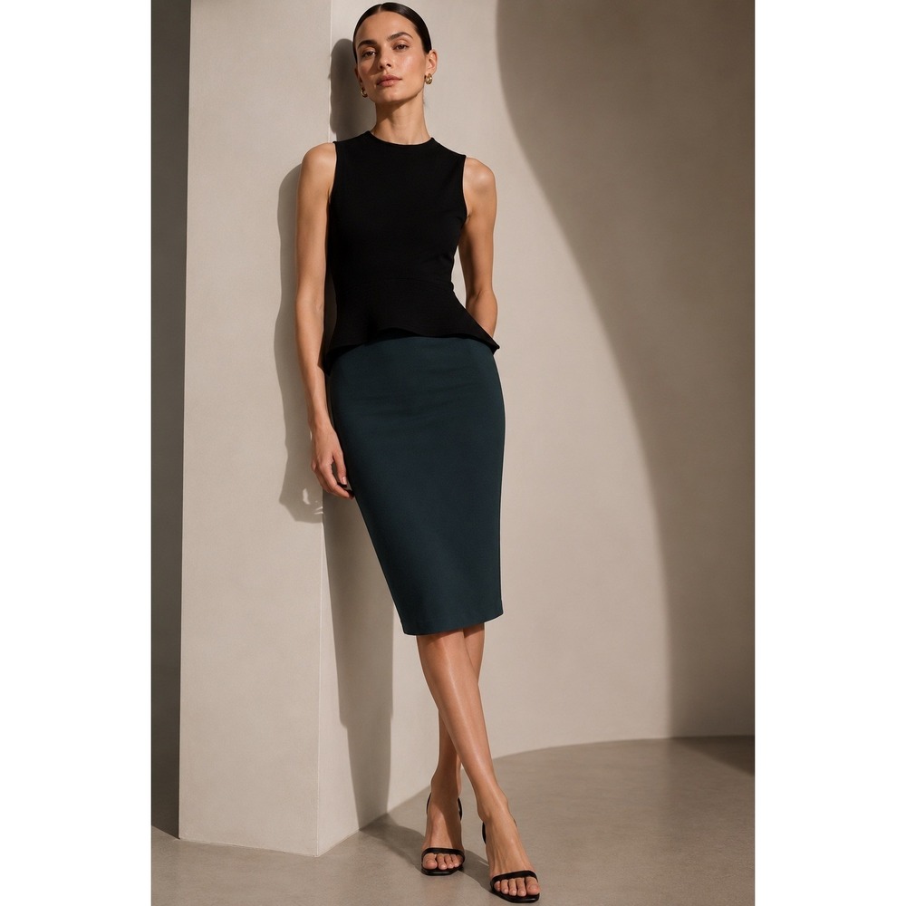 Stella McCartney Peplum Colorblock Dress Women 2 Italy‎ QUIET LUXURY SCULPTURAL